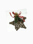 Ёлочная игрушка «Зимнее волшебство. Звезда ажур» пластик, 11×11 см, золото - Фото 6