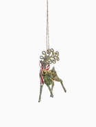 Ёлочная игрушка «Зимнее волшебство. Олень ажур» пластик, 9×14 см, золото - Фото 4