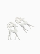 Ёлочные игрушки 2 шт. «Зимнее волшебство. Олень, ажурные рога» пластик, 5×13 см, белый - Фото 8