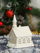 Ёлочная игрушка «Снежный замок» 6×6 см, белый 9692841