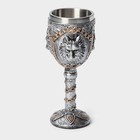 Бокал средневековый «Волк», 200 мл, нержавеющая сталь, серый - Фото 1