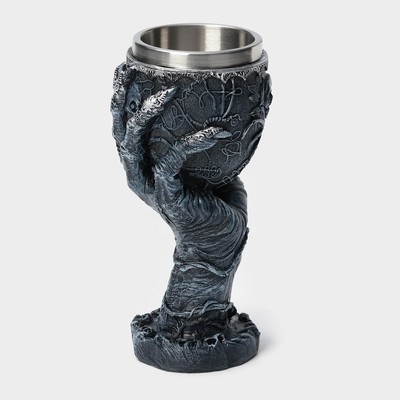 Бокал средневековый «Магическая рука», 200 мл, нержавеющая сталь, серый