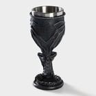 Бокал средневековый «Свирепый дракон», 200 мл, нержавеющая сталь, чёрный - Фото 2