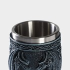 Бокал средневековый «Дракон», 200 мл, нержавеющая сталь, синий - Фото 3