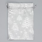 Мешочек подарочный парча «Новогодний лес», 16 × 24 см - Фото 5