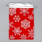 Мешочек подарочный плюш «Спешу к тебе», снежинки, тиснение, 20 х 30 см +/- 1.5 см - Фото 5
