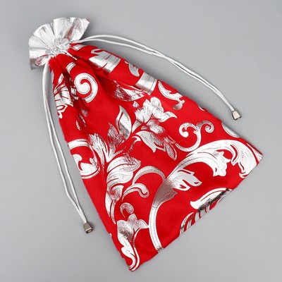 Мешочек подарочный новогодний плюш «Дед Мороз», тиснение, 20×30 см ± 1.5 см