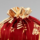 Мешочек подарочный плюш «Тепла и любви», ёлки, тиснение, 20 х 30 см +/- 1.5 см, Новый год - Фото 3