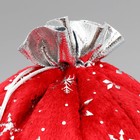 Мешочек подарочный плюш «Снег и вьюга», снежинки, тиснение, 20 х 30 см +/- 1.5 см, Новый год - Фото 3