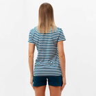 Комплект женский (футболка/шорты), цвет изумрудная полоса, размер 54 - фото 24518775