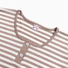 Комплект женский (футболка/шорты), цвет кофейная полоса, размер 52 - фото 33633093