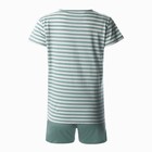 Комплект женский (футболка/шорты), цвет оливковая полоса, размер 48 - Фото 11