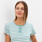 Комплект женский (футболка/шорты), цвет оливковая полоса, размер 48 - Фото 6