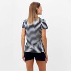 Комплект женский (футболка/шорты), цвет чёрная полоса, размер 56 9931226