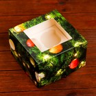 Упаковка на 4 капкейков с окном "Счастливого рождества", 16 х 16 х 10 см - Фото 6