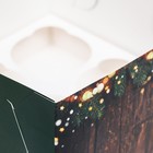 Упаковка на 4 капкейков с окном "Счастливого Нового Года", 16 х 16 х 10 см - Фото 4