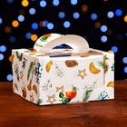 Коробка под бенто - торт с окном «Мандарины и звезды», 14×14×8 см - Фото 6