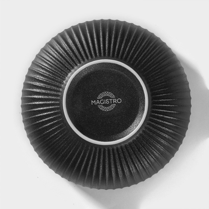 Миска фарфоровая Magistro Line, 850 мл, d=15 см, цвет чёрный - фото 1909293692