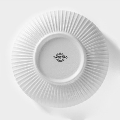Миска Magistro Line, 1.3 л, d=17.5 см, фарфор, белая
