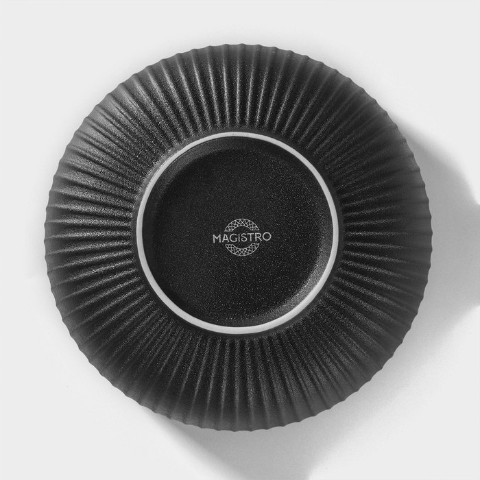 Миска фарфоровая Magistro Line, 1,3 л, d=17,5 см, цвет чёрный - фото 1928282487
