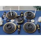 Тарелка Magistro Line, d=25.5 см, фарфор, чёрная - Фото 7