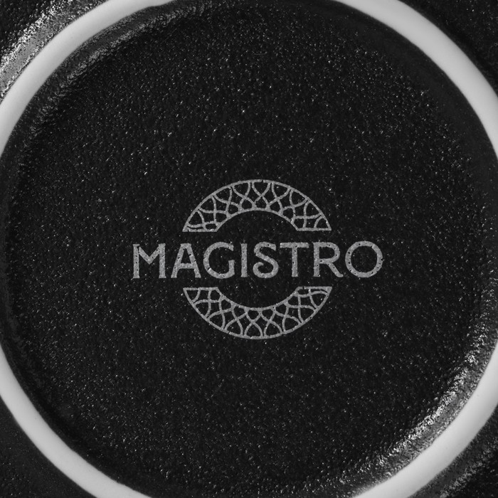 Тарелка фарфоровая Magistro Line, d=25,5 см, цвет чёрный - фото 1909293725