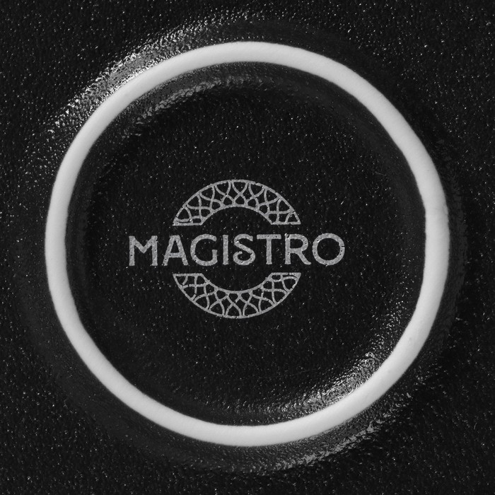 Тарелка фарфоровая Magistro Line, d=20,5 см, цвет чёрный - фото 1909293757