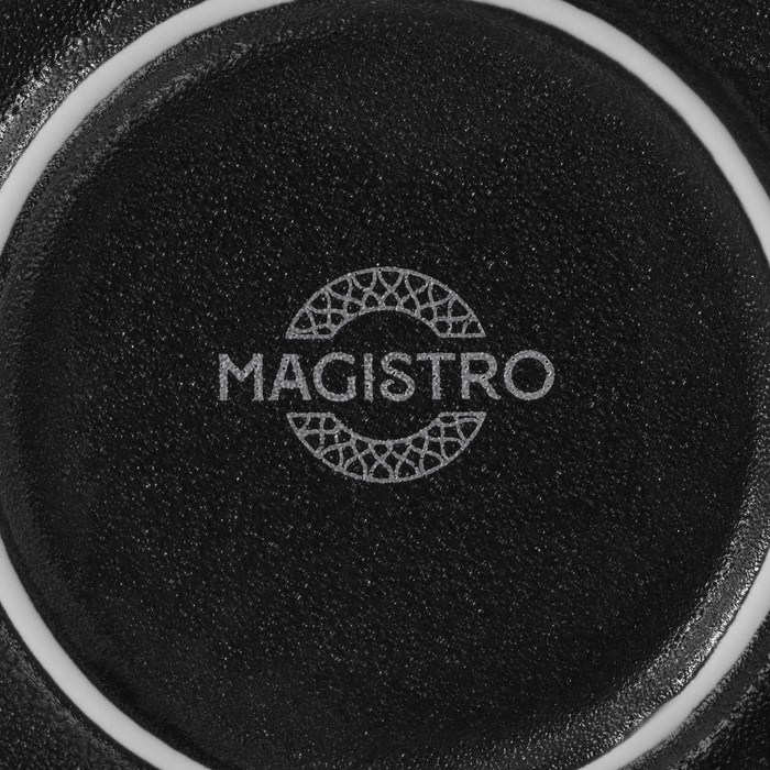 Тарелка фарфоровая Magistro Line, d=26,5 см, цвет чёрный - фото 1909293766
