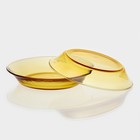 Сервиз столовый «Дымка», 6 предметов: 2 бульонницы 450 мл, 2 тарелки 500 мл, 2 тарелки d=23 см, жёлтый - Фото 4