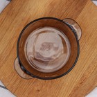 Супница стеклянная с крышкой «Дымка», 1 л, цвет коричневый - фото 4392826