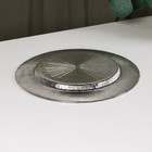 Тарелка стеклянная десертная Magistro «Иней. Серебро», 20,5×1,5 см, цвет серебряный - Фото 3
