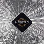 Тарелка стеклянная Magistro «Иней. Серебро», 20.5×1.5 см, цвет серебряный - Фото 4