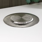 Тарелка стеклянная обеденная Magistro «Иней. Серебро», 27,5×2 см, цвет серебряный - Фото 3