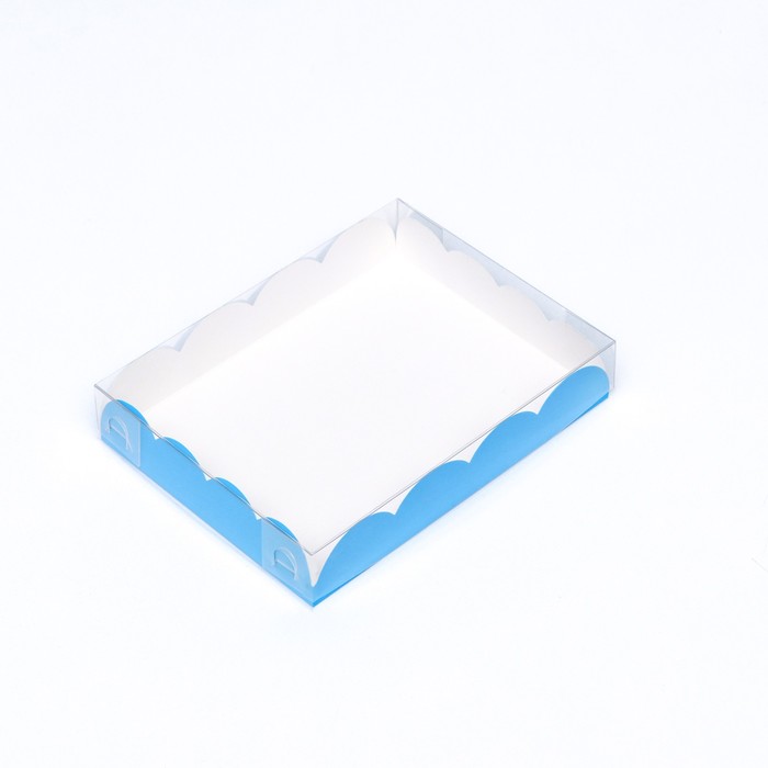 Коробочка для печенья, синяя, 14 х 10,5 х 2,5 см