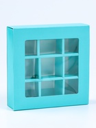 Коробка для 9 конфет, зелёный, МИКС, 14.5×14.5×3.5 см - Фото 5