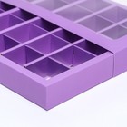 Коробка для конфет 25 шт. с окном, 22×22×3.5 см - Фото 4