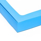 Коробка самосборная с окном синяя, 21 х 21 х 3 см - Фото 3