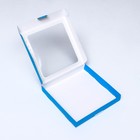 Коробка самосборная с окном синяя, 21 х 21 х 3 см - Фото 4