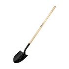 Лопата штыковая, острая, L = 150 см, американского типа, деревянный лакированный черенок, LUXE - фото 294046604