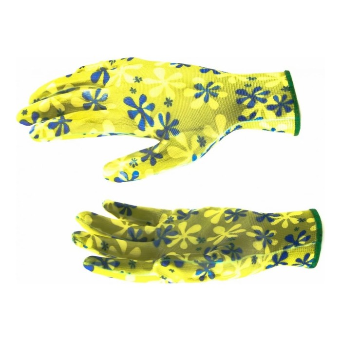 Перчатки полиэстер садовые, с нитриловым обливом, размер 8, Palisad - Фото 1