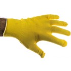 Перчатки нейлоновые садовые, вязка класс 13, размер 9, жёлтые - Фото 2