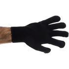 Перчатки трикотажные, акрил, с ПВХ протектором, оверлок, чёрные, Сибртех - Фото 2
