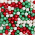 Посыпка кондитерская "Новый год" в цветной глазури (зеленый, красный, белоснежный) 6-8 мм, 50 г - Фото 2
