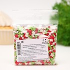 Посыпка кондитерская "Новый год" декоративная Звездочки (зеленые, красные, белые) 50 г - фото 23103953