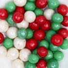 Посыпка кондитерская "Новый год" в цветной глазури (зеленый, красный, белоснежный) 12-13 мм, 20 г - Фото 2