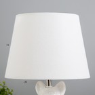 Настольная лампа "Бернард" 1х40Вт Е14 провод-1,6м белый 21х21х30см - Фото 3