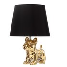 Настольная лампа "Бернард" 1х40Вт Е14 провод-1,6м золото 21х21х30см - фото 22812956