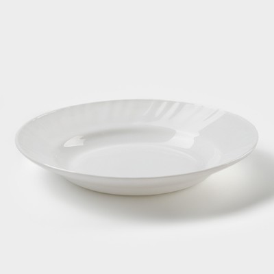 Тарелка глубокая Avvir «Регал», d=20 см, стеклокерамика, цвет белый