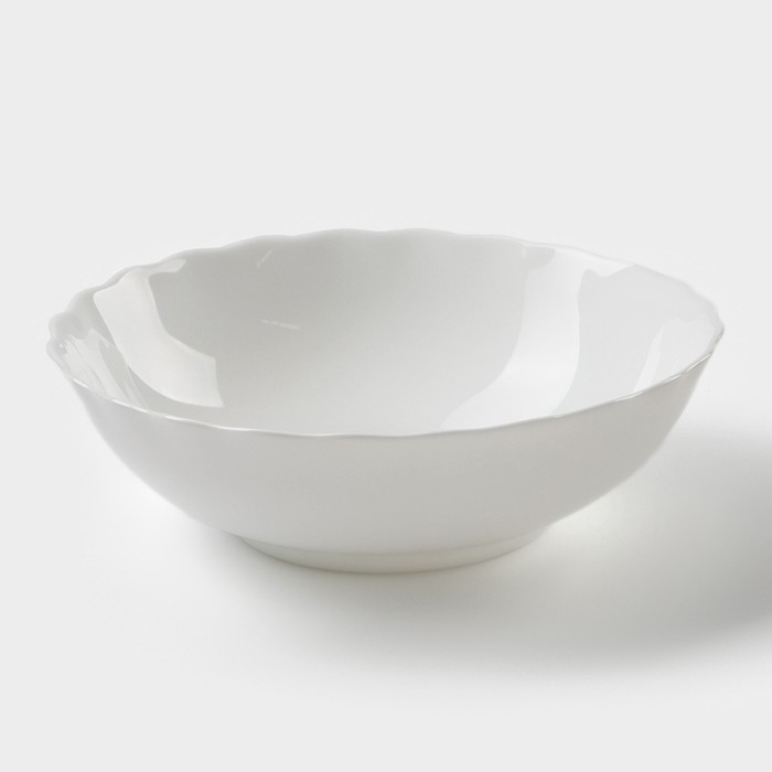 Салатник «Дива», 1 л, d=20 см, стеклокерамика, цвет белый - Фото 1