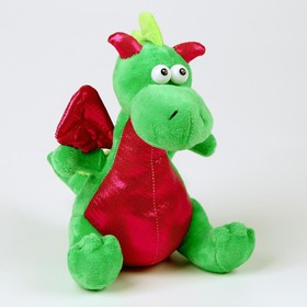 Мягкая игрушка "Дракоша" с розовыми вставками , 23 см, цвет зеленый